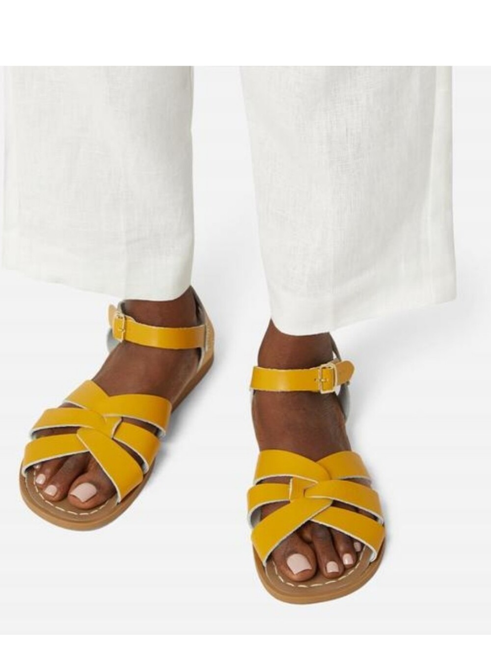 NEW Salt Water Original Sandals In Mustard Color